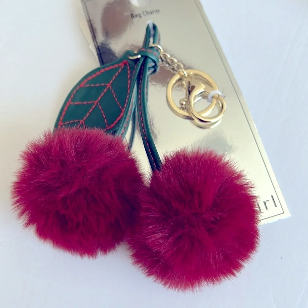 Madden Girl Red Cherry Bag Charm/key ring